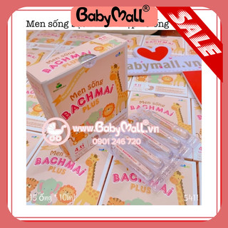 Men sống Bạch Mai Plus 5411 Men sống bạch mai mẫu mới - Bổ sung chất xơ, 4 tỷ lợi khuẩn bé hết táo bón