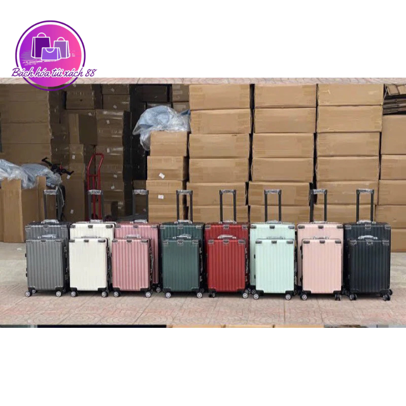 Vali khung nhôm khoá sập 2 khoá mật mã xịn sz 20” và 24”