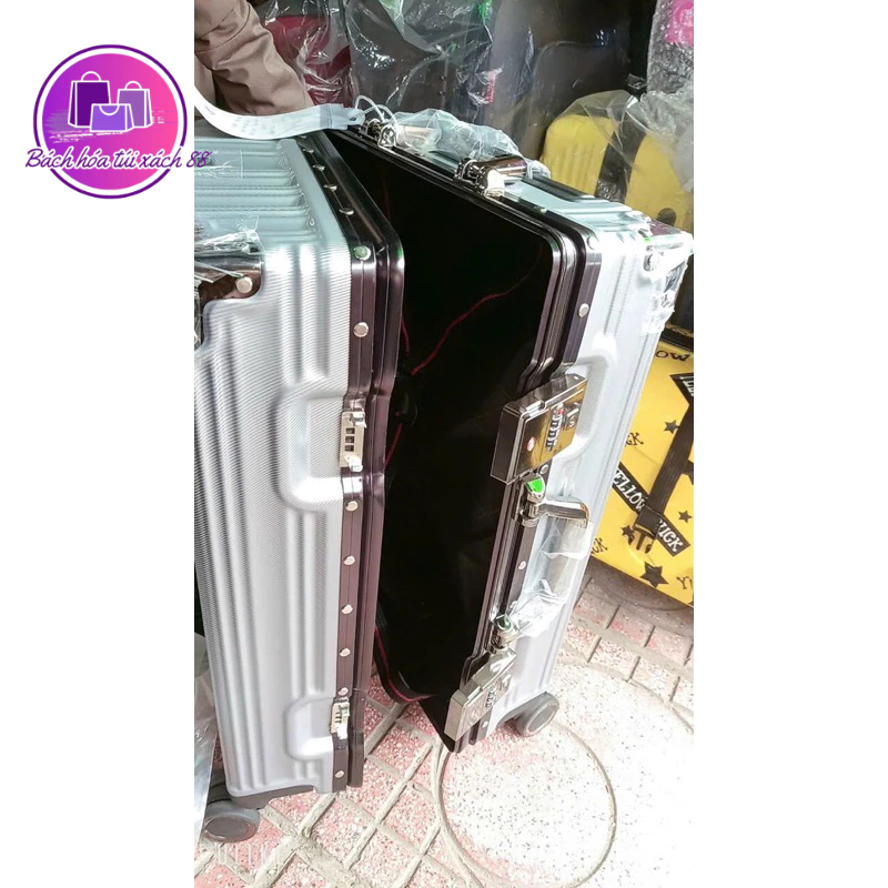 Vali khung nhôm khoá sập 2 khoá mật mã xịn sz 20” và 24”
