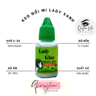 Keo nối mi Lady glue xanh _ khô 1-2s_Dụng cụ nối mi_Keo nối mi_QUYÊN QUYÊN