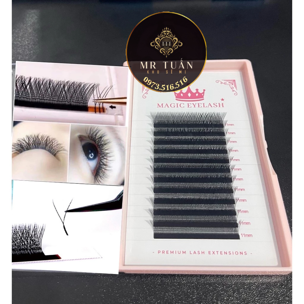 Mi YY Độ dày 0.07_C-CC-D_dài 8-15mm_bắt keo tốt_siêu đẹp_dụng cụ nối mi Mr Tuấn