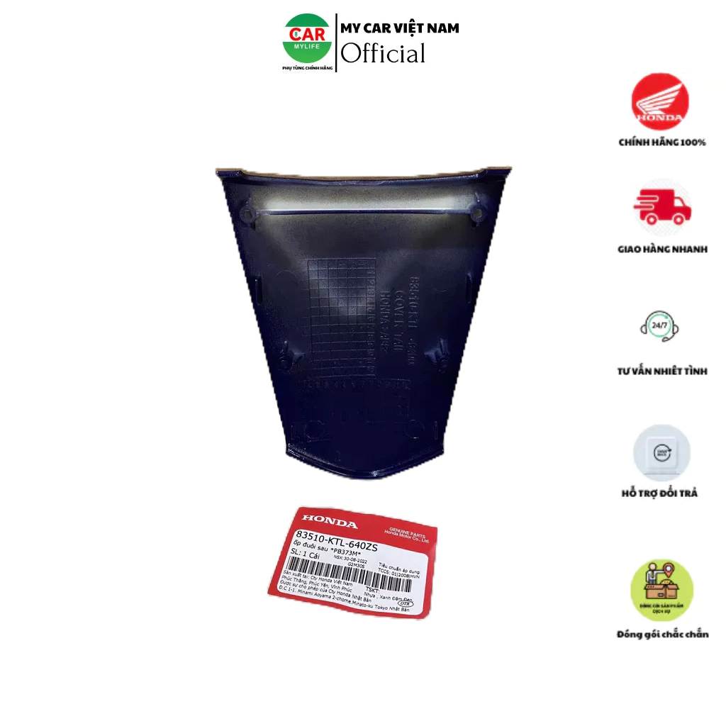 Ốp đuôi sau - mui rùa HONDA WAVE S100, RS100 REPSOL màu Xanh.