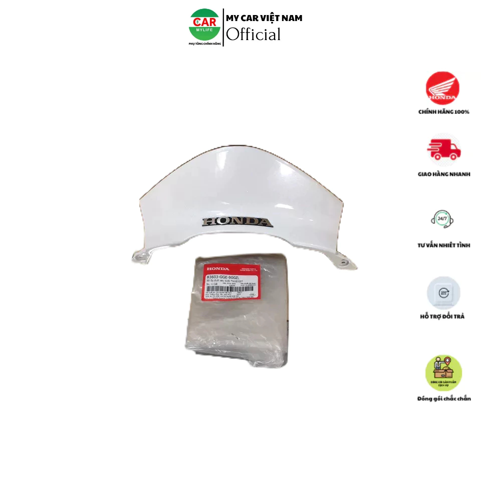 Bộ ốp đuôi sau dưới - mui rùa HOND LEAD110 Cũ màu Trắng. *NHB35P* 83603GGE900ZL