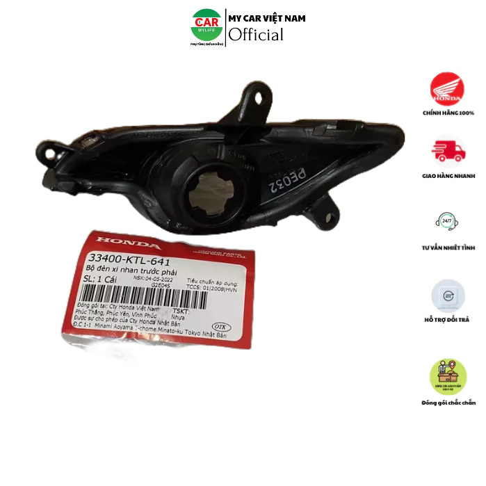 Đèn xi nhan trước bên phải HONDA WAVE A100, RS100, A110. 33400KTL641