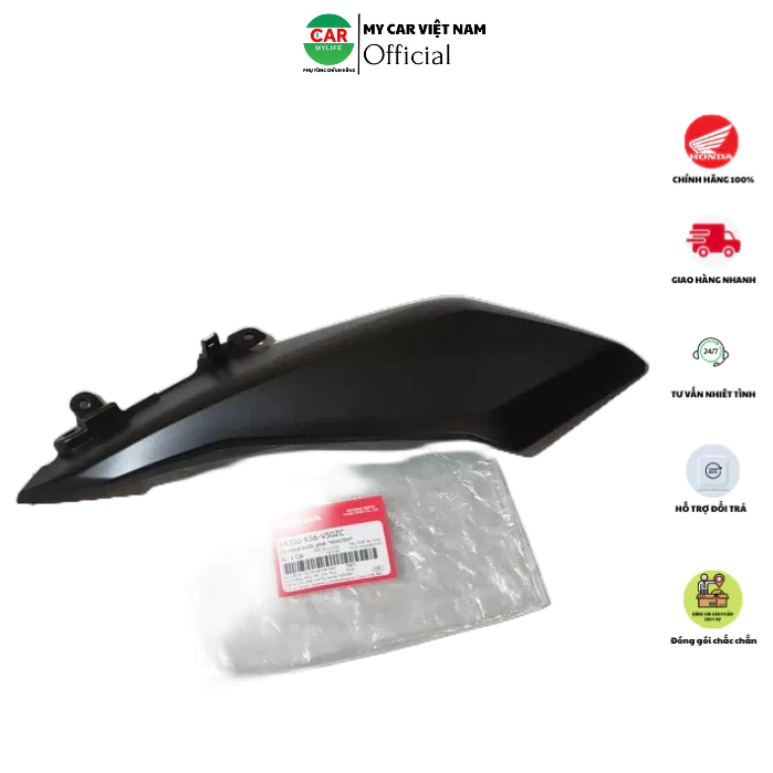 Ốp nhựa trước bên phải - ốp đèn xi nhan HONDA WINNER X năm 2019 màu Đen nhám. *NHA76M*