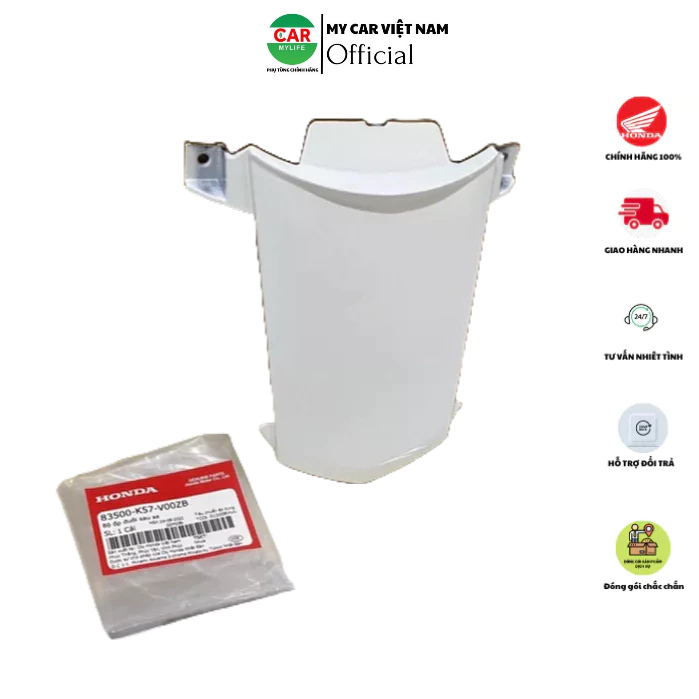 Mui rùa - ốp đuôi sau xe HONDA BLADE Số năm 2014-2015-2018-2019 màu Trắng. *NHB55*