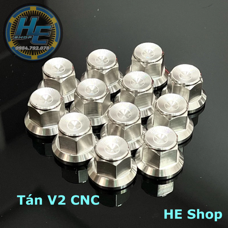 Tán Inox 304 CNC Nguyên Con Size 10-12-14 Li Mẫu Classic