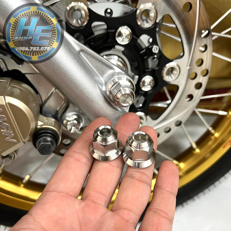 Tán Inox 304 CNC Nguyên Con Size 10-12-14 Li Mẫu Classic