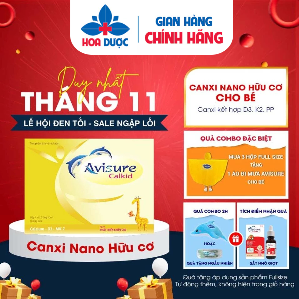 Tích điểm đổi quà - Avisure Calkid canxi nano tự nhiên cho bé