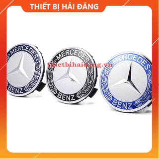 Logo Chụp Mâm Bánh Xe Ô Tô Mercedes Benz Đường Kính 75mm