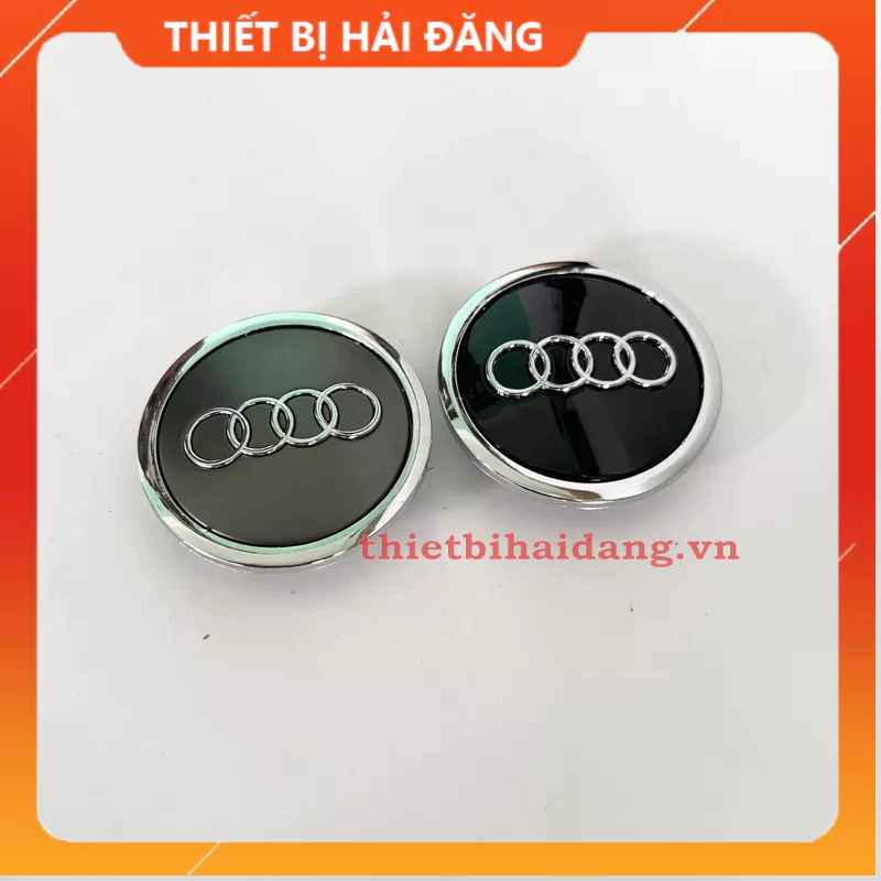 Logo chụp mâm Audi, Ốp lazang bánh xe Audi đường kính 69mm