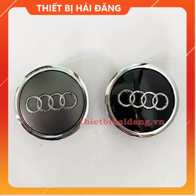 Logo chụp mâm Audi, Ốp lazang bánh xe Audi đường kính 69mm
