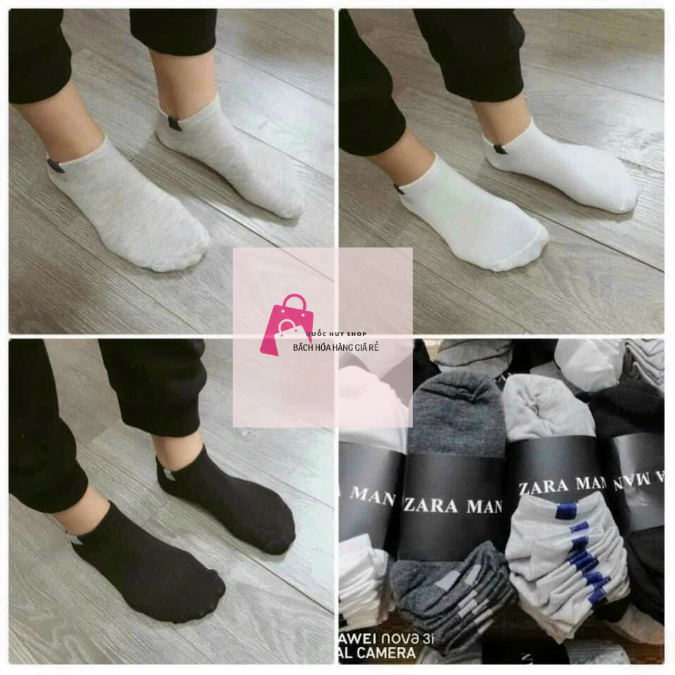 Set 10 Đôi Tất Nam Cổ Thấp ZARA MAN Cao Cấp Chống Hôi Chân