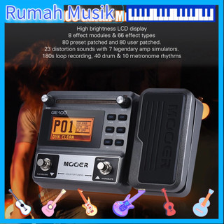 MOOER GE100 Guitar Bộ xử lý đa hiệu ứng Bàn đạp hiệu ứng với tính năng ghi vòng lặp Điều chỉnh Tap Tempo Nhịp