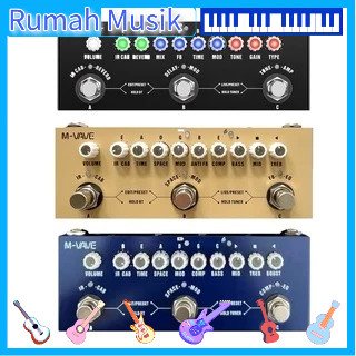 M-vave cube baby đàn guitar điện đa năng di động bàn đạp hiệu ứng kết hợp với phát nhạc không dây ghi âm điện thoại chức