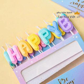 [Nhiều Màu] Bộ Nến Chữ Happy Birthday trang trí bánh, đèn cầy trang trí sinh nhật