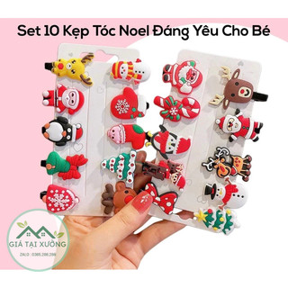 Sét kẹp tóc 10 chi tiết phong cách noel giáng sinh