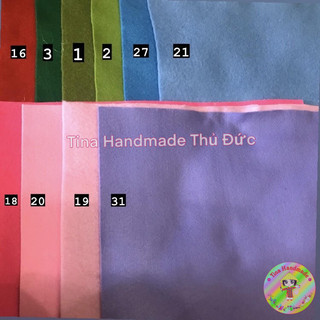 VẢI NỈ MỀM, VẢI DẠ MỀM KHỔ (~ 90x90CM) - VẢI DẠ LÀM ĐỒ HANDMADE - VẢI DẠ LÀM DIY