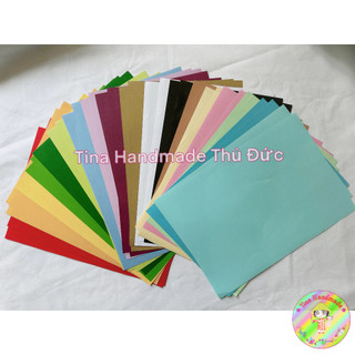 (HƠN 30 MÀU) GIẤY A4 MÀU MỎNG - 20 TỜ - ĐỊNH LƯỢNG 80GSM - GIẤY A4 MỎNG LÀM HOA HANDMADE THỦ CÔNG