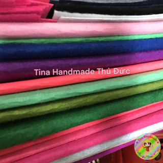 (HƠN 40 MÀU) VẢI NỈ CỨNG - VẢI DẠ LÀM HANDMADE - 6.900/TẤM (~ 40*30cm)