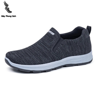  Giày lười vải nam dáng thể thao cao cấp AG0206 mẫu giày chất liệu vải thoáng khí cho mùa hè phong cách thời trang 