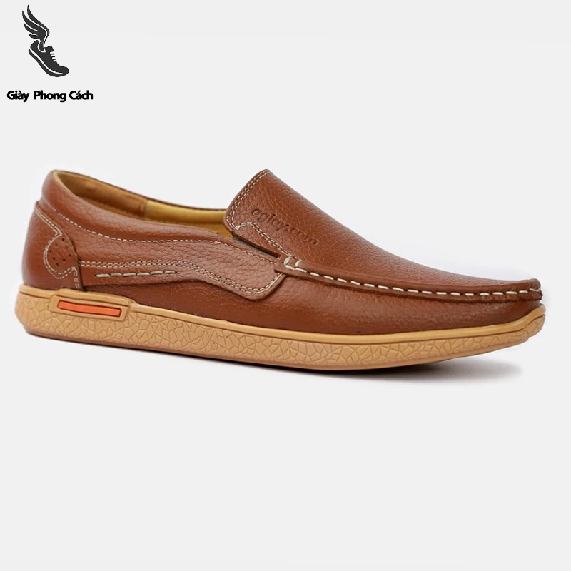 Giày lười da bò nam công sở,  mẫu giày lười da phong cách sang trọng lịch lãm