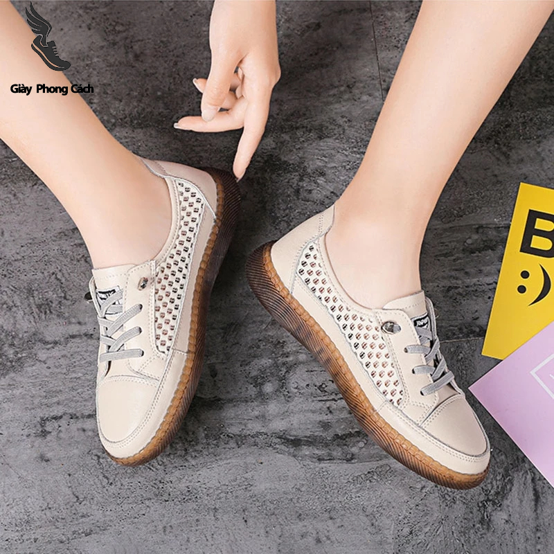 Giày Thể Thao Nữ Phong Cách Dây Rút AG0247, Mẫu Giày Thể Thao Thiết Kế Thoáng Khí Khử Mùi Trẻ Trung Năng Động