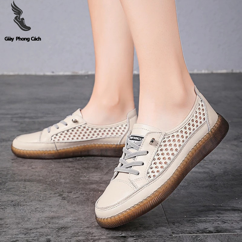 Giày Thể Thao Nữ Phong Cách Dây Rút AG0247, Mẫu Giày Thể Thao Thiết Kế Thoáng Khí Khử Mùi Trẻ Trung Năng Động