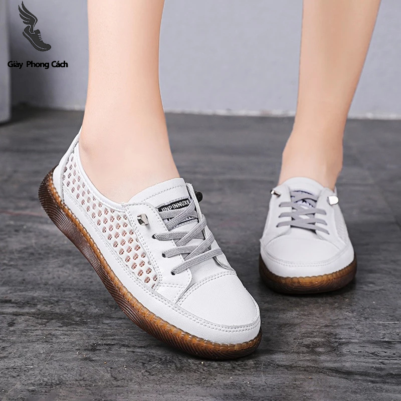 Giày Thể Thao Nữ Phong Cách Dây Rút AG0247, Mẫu Giày Thể Thao Thiết Kế Thoáng Khí Khử Mùi Trẻ Trung Năng Động