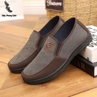 Giày nam vải sợi, giày nam sneaker chất liệu vải sợi, đế cao su mềm phong cách trẻ trung năng động