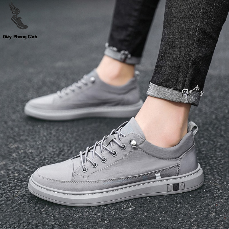 Giày Nam Thể Thao Chạy Bộ Chất Liệu Vải Lanh Cao Cấp Thoáng Khí Siêu