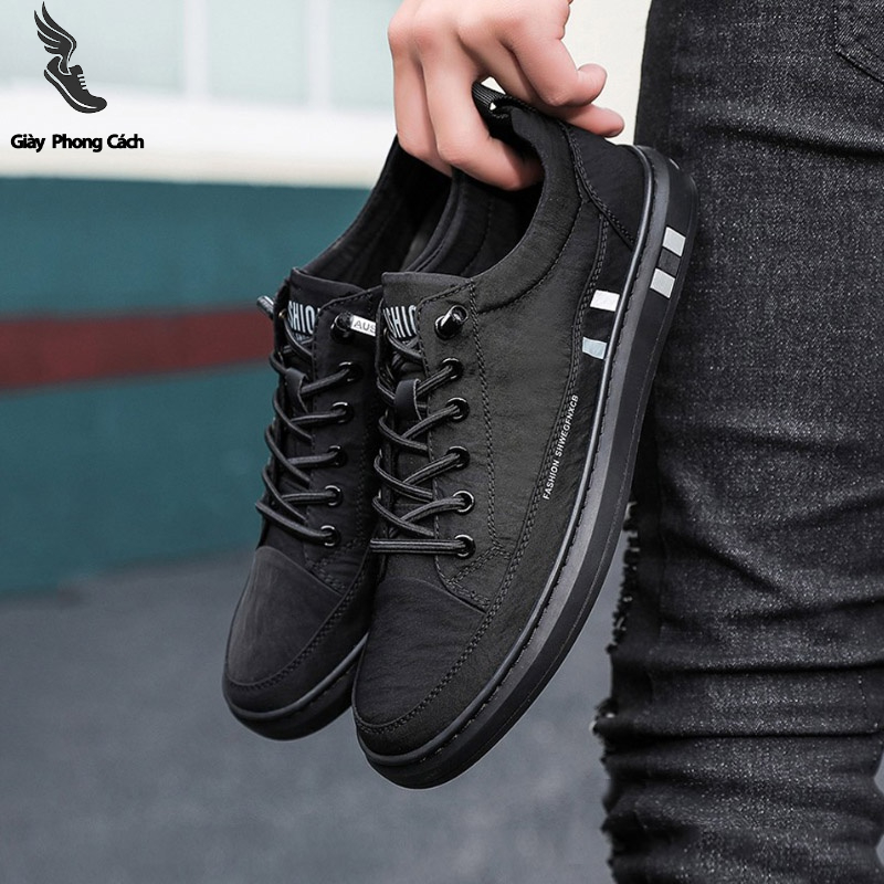 Giày Nam Thể Thao Chạy Bộ Chất Liệu Vải Lanh Cao Cấp Thoáng Khí Siêu