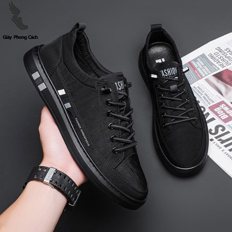 Giày Nam Thể Thao Chạy Bộ Chất Liệu Vải Lanh Cao Cấp Thoáng Khí Siêu