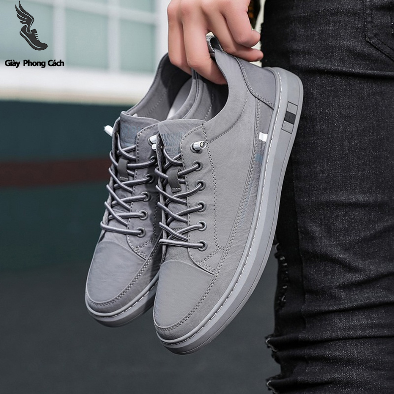 Giày Nam Thể Thao Chạy Bộ Chất Liệu Vải Lanh Cao Cấp Thoáng Khí Siêu