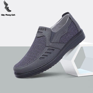 Giày lười nam trung niên cao cấp form dáng đẹp giày lười vải nam thoáng khí mẫu giày siêu nhẹ (BN0073)