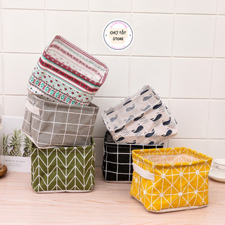 Giỏ Vải Đa Năng Đựng Đồ Cá Nhân, Văn Phòng , Giỏ Vải Vintage Để Bàn Xinh Xắn 2357 Chợ Tốt Store