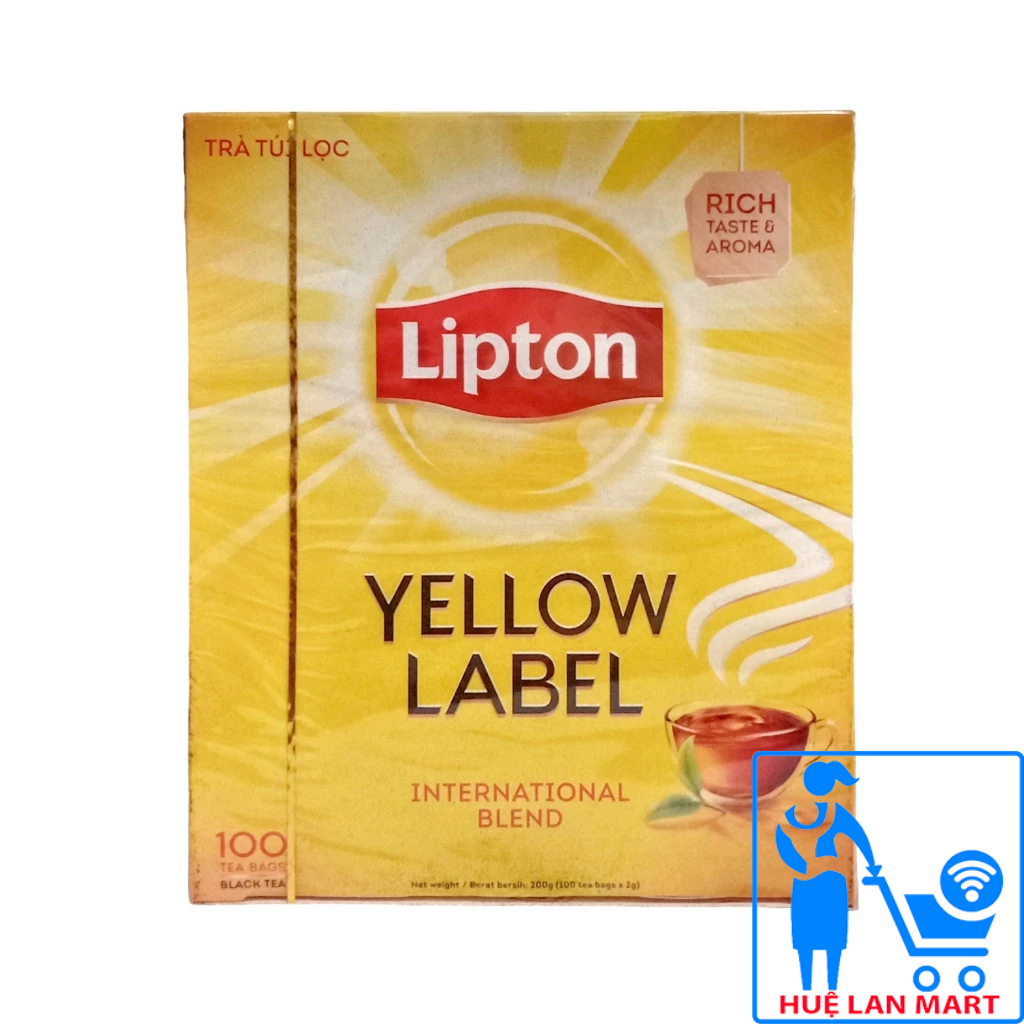 [CHÍNH HÃNG] Trà Túi Lọc Lipton Yellow Label Tea Hộp 200g (2g x 100 túi)