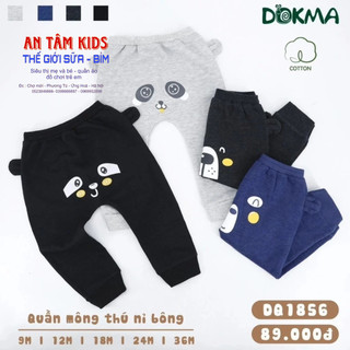 Quần nỉ mông thú đáp đũng cho bé dokma bé trai 8-12kg một chiếc quần mông thú trần bông ấm áp đủ để sưởi ấm