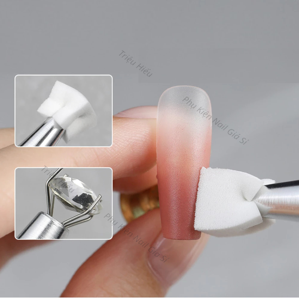 Mút bông dặm ombre nail chuyên dụng - Set 20 cái 1 hộp
