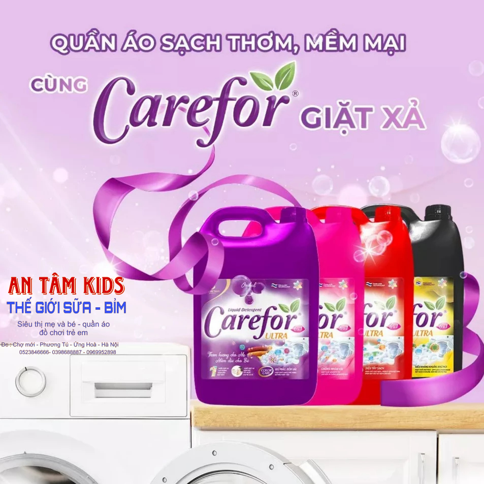 Nước giặt xả siêu đậm đặc Carefor, 5l công nghệ Thái Lan