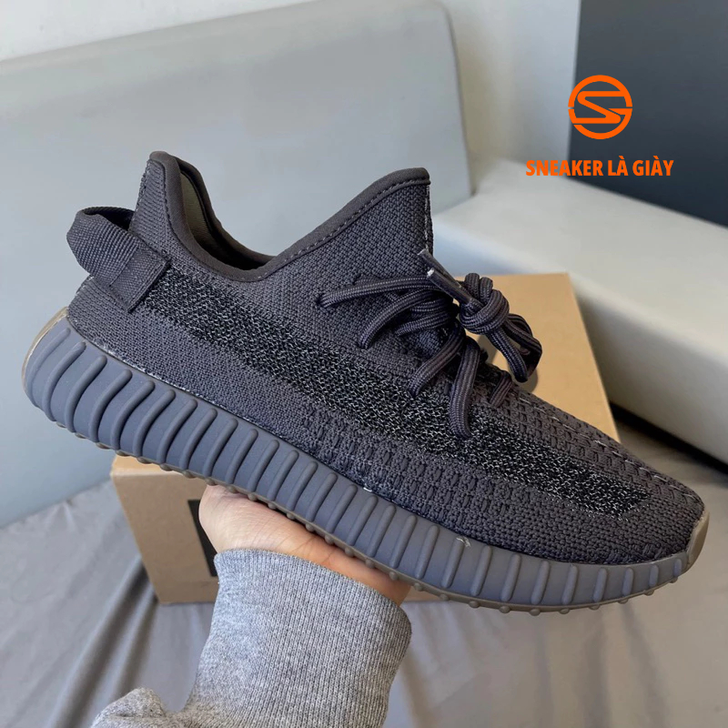 Giày Yz350 v2 Cinder Black - Bản Boost Nén CAO CẤP siêu êm | Fullbox