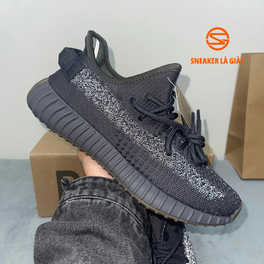 Giày Yz350 v2 Cinder Black - Bản Boost Nén CAO CẤP siêu êm | Fullbox