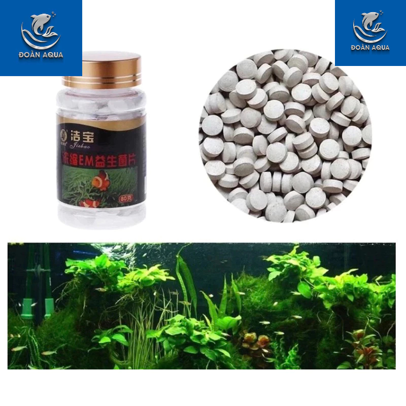 1 Viên vi sinh dạng nén làm trong nước, sạch nước cho hồ cá cảnh thủy sinh