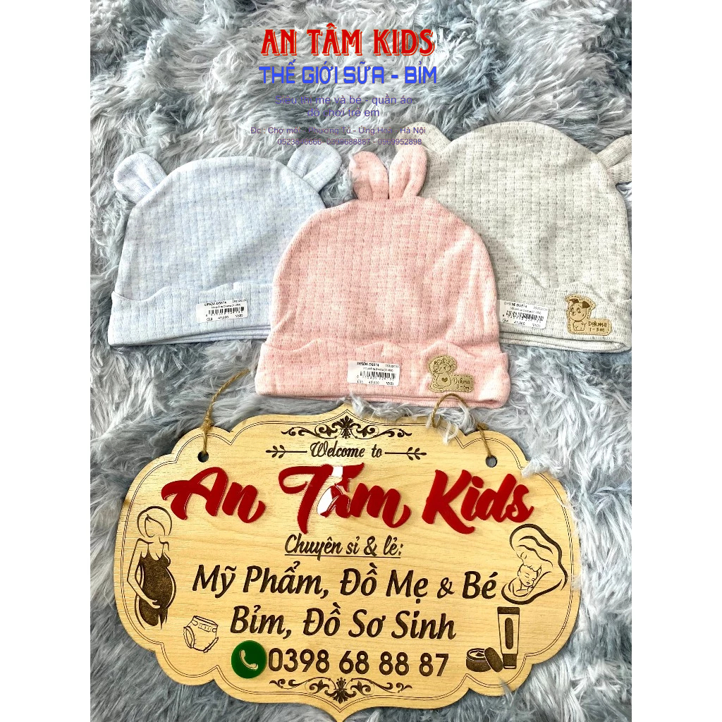 Mũ chụp bé sơ sinh DOKMA DS574 size 1/3-3/6-6/9-9/12M-12/18M