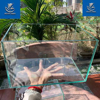 Hồ Cá 30x20x20,hồ cá thủy sinh bể cá mini để bàn kính 5 ly mài vi tính dán giấu keo