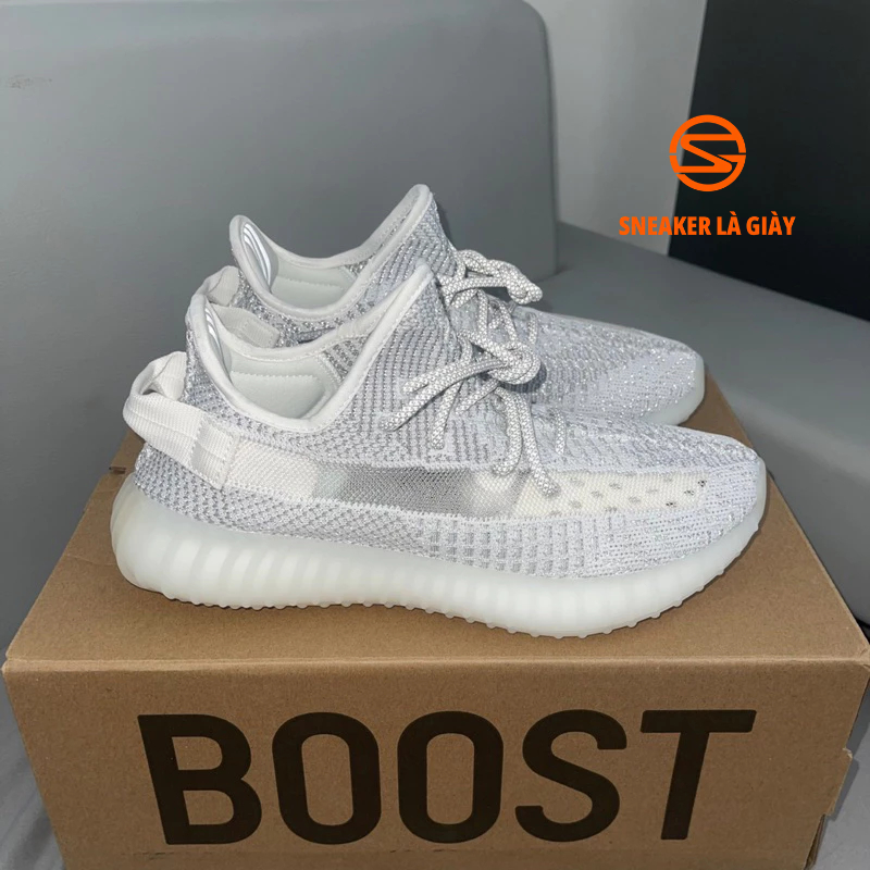 Giày sneaker Yz 350 v2 Static White - BẢN CAO CẤP Boost nén | Fullbox