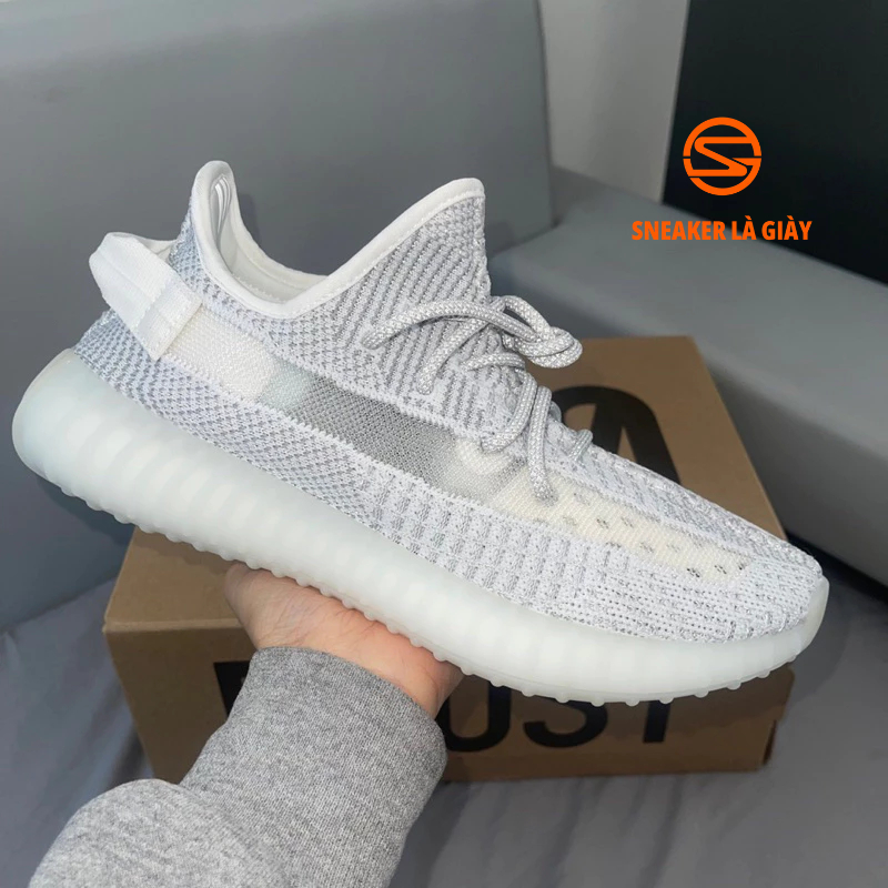 Giày sneaker Yz 350 v2 Static White - BẢN CAO CẤP Boost nén | Fullbox