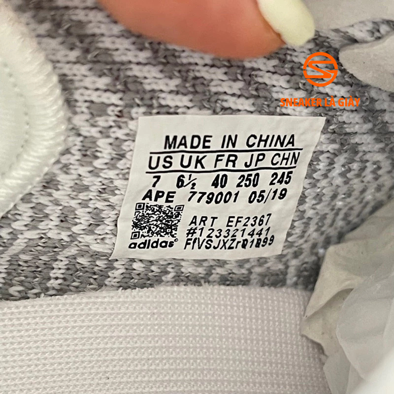 Giày sneaker Yz 350 v2 Static White - BẢN CAO CẤP Boost nén | Fullbox