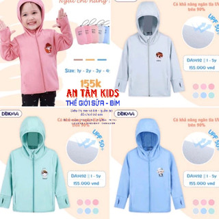 Áo chống nắng thời trang cho bé - dokma chống nắng,chống tia uv dáng ngắn