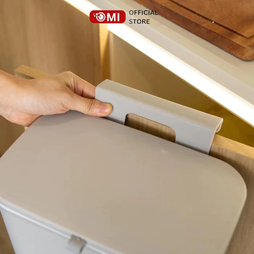 Thùng Rác Treo Tường Đa Năng OMI Bền Chắc Nắp Trượt Treo Cánh Tủ Bếp Dán Trên Tường Cho Phòng Tắm